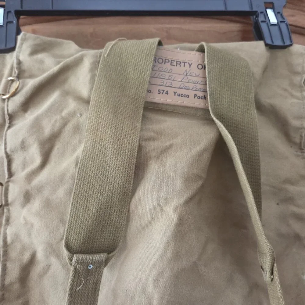 Vintage Boy Scouts Of America No 574 Yucca Pack Backpack Canvas Bag BSA Rucksack